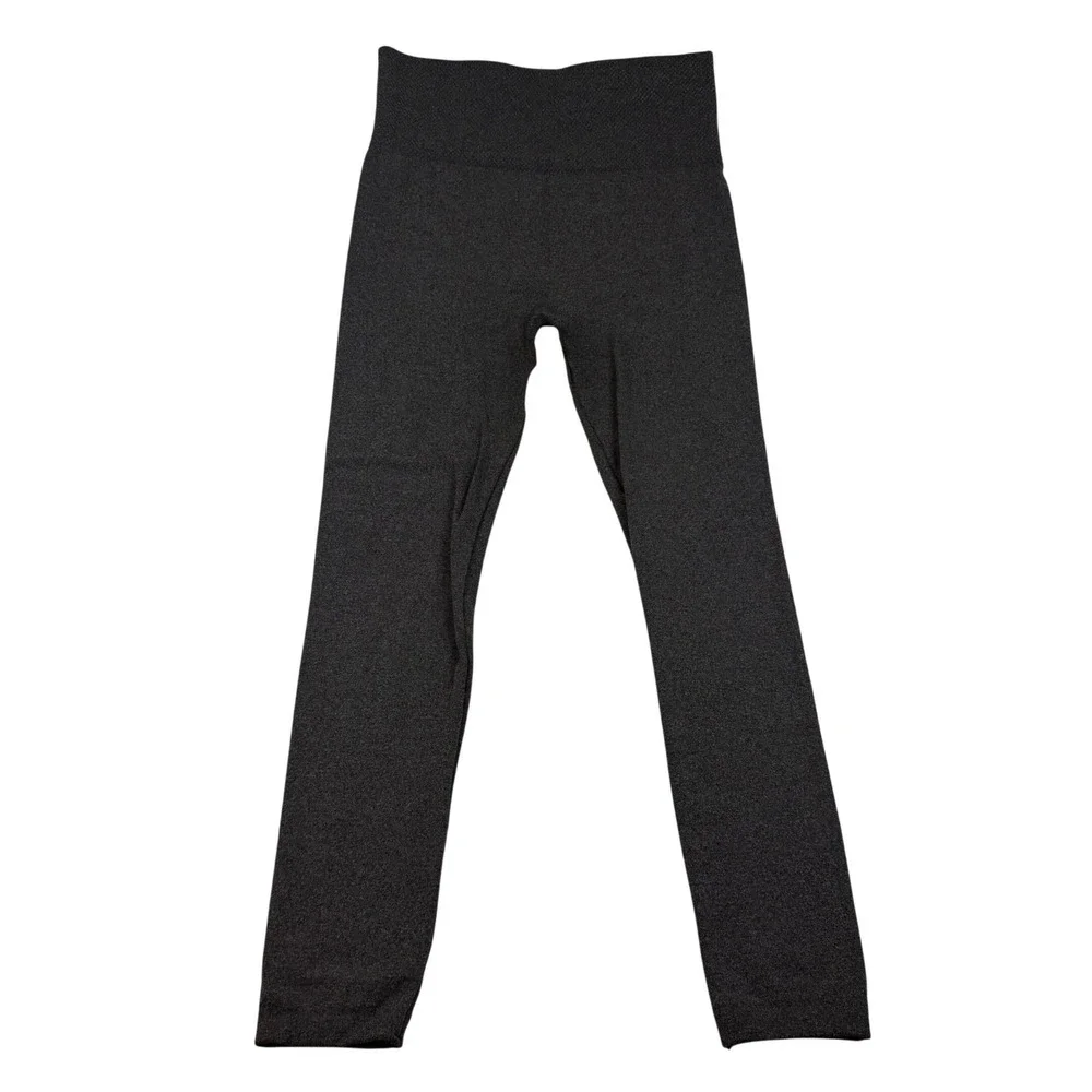 Zenana Outfitters Charcoal Gray Fleece Lined High Waisted Leggings L/XL NP-5653